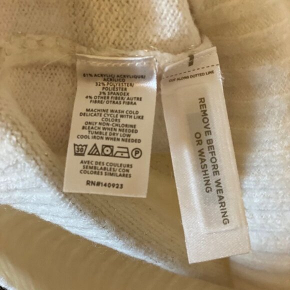 LOFT Sparkle Stripe Turtleneck Tunic Sweater - SZ L - Picture 5 of 6